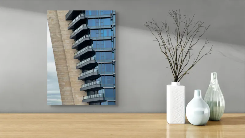 Tablou Canvas Arhitectură Modernă Terase Elegante Geometric Futuristic, 39 x 54 cm – poza 4