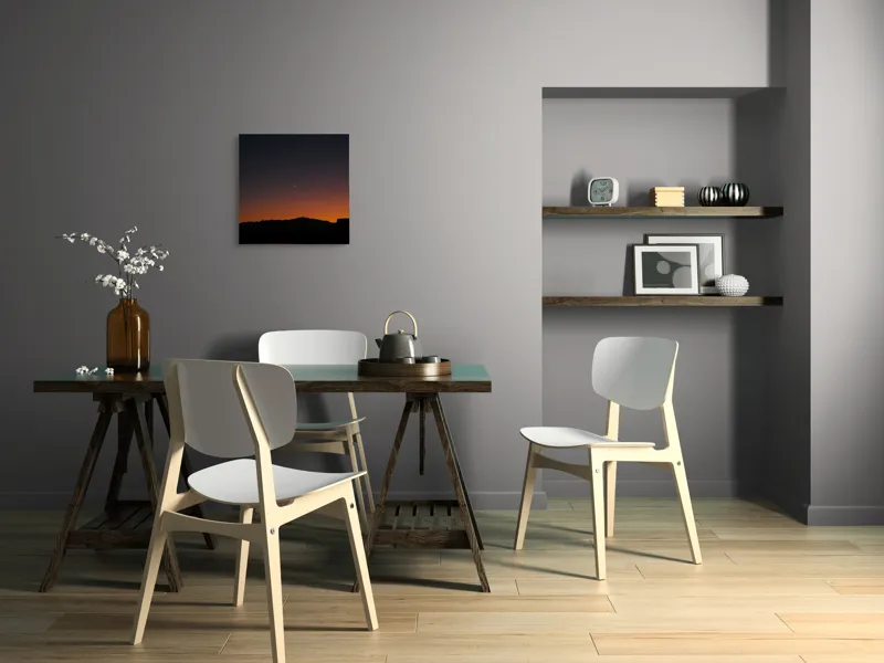 Tablou Canvas pe tema Liniștei Crepusculară sub Luna Nouă, 50 x 50 cm – poza 8