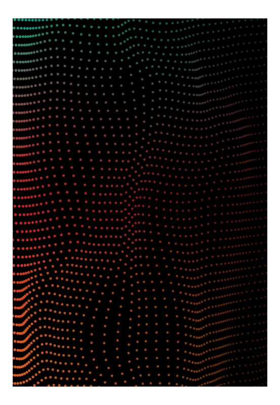 Tablou Canvas Abstract Dinamic cu Puncte Luminoase pe Fundal Întunecat, 50 x 70 cm