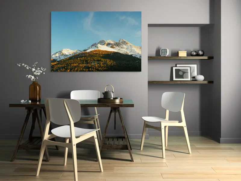Tablou Canvas Natură Munți înzăpeziți Frumusețe Serenitate, 150 x 100 cm – poza 5