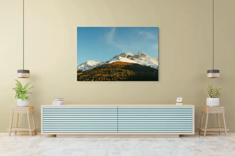 Tablou Canvas Natură Munți înzăpeziți Frumusețe Serenitate, 150 x 100 cm – poza 6