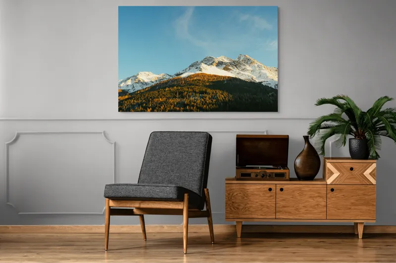 Tablou Canvas Natură Munți înzăpeziți Frumusețe Serenitate, 150 x 100 cm – poza 8