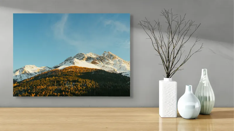 Tablou Canvas Natură Munți înzăpeziți Frumusețe Serenitate, 70 x 50 cm – poza 3