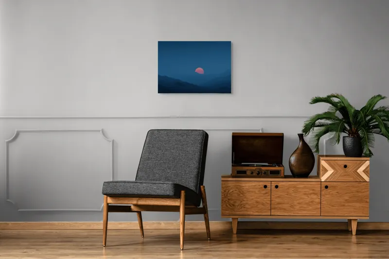 Tablou Canvas Răsărit tăcut peste văi albastre, 70 x 50 cm – poza 4