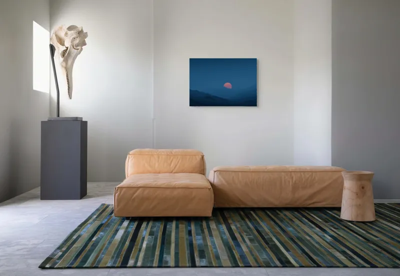 Tablou Canvas Răsărit tăcut peste văi albastre, 70 x 50 cm – poza 8