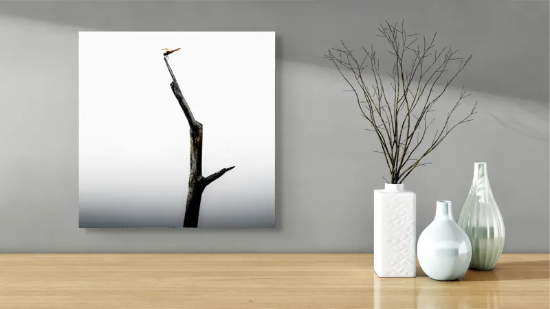Tablou Canvas Zborul tăcut al libelulei singuratice, 50 x 50 cm – poza 3