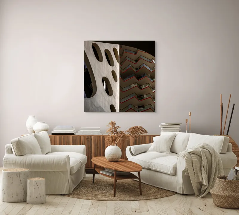 Tablou Canvas Armonie geometrică urbanism modern, 100 x 100 cm – poza 3