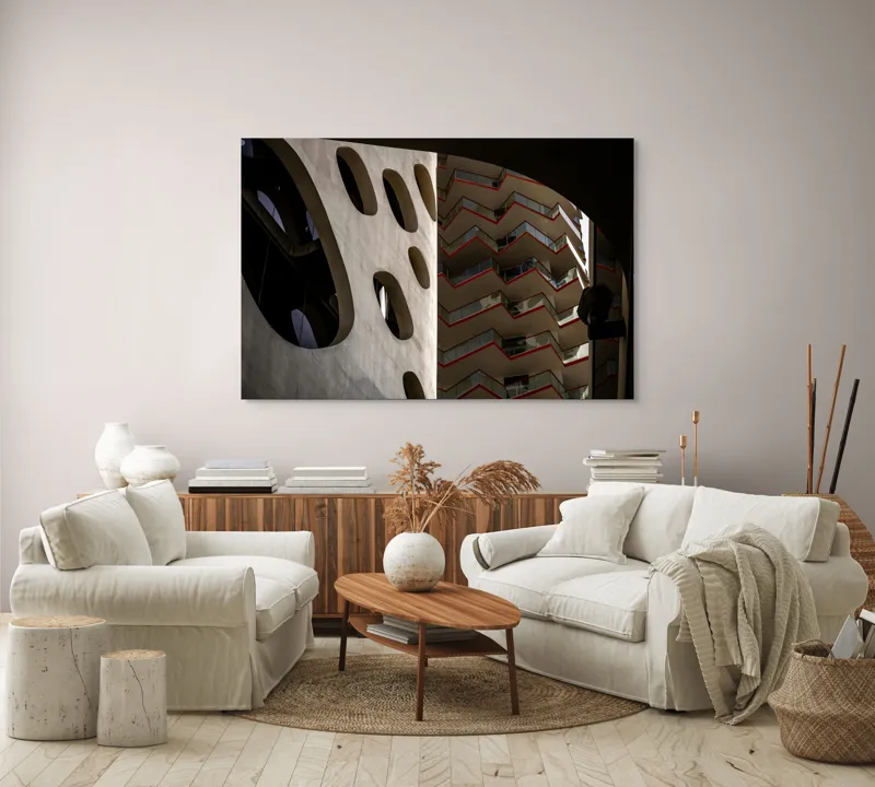 Tablou Canvas Armonie geometrică urbanism modern, 150 x 100 cm – poza 3
