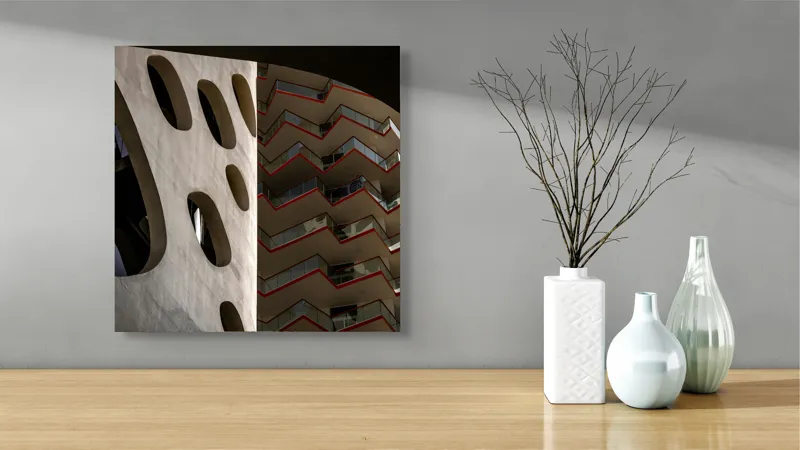 Tablou Canvas Armonie geometrică urbanism modern, 50 x 50 cm – poza 3