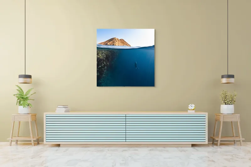 Tablou Canvas pe temă oceanică - Exploratorul abisurilor cristaline, 100 x 100 cm – poza 5