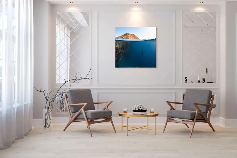 Tablou Canvas pe temă oceanică - Exploratorul abisurilor cristaline, 100 x 100 cm – poza 7