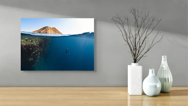 Tablou Canvas pe temă oceanică - Exploratorul abisurilor cristaline, 54 x 39 cm – poza 3