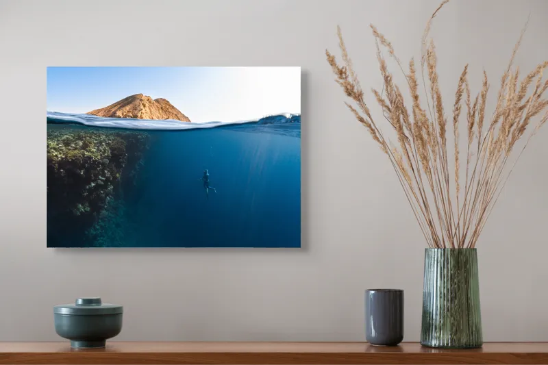 Tablou Canvas pe temă oceanică - Exploratorul abisurilor cristaline, 54 x 39 cm – poza 4