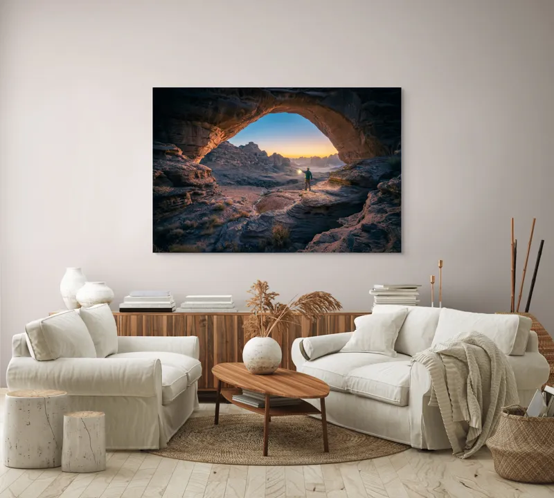 Tablou Canvas pe tema Deșertului cu Lumina, 150 x 100 cm – poza 3
