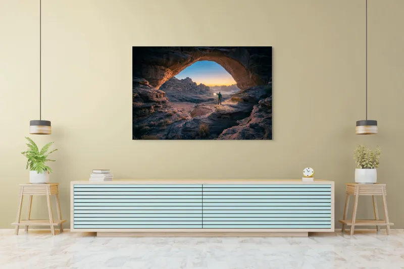 Tablou Canvas pe tema Deșertului cu Lumina, 150 x 100 cm – poza 6