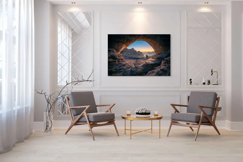 Tablou Canvas pe tema Deșertului cu Lumina, 150 x 100 cm – poza 7
