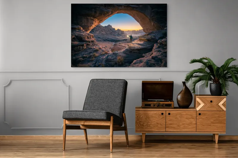 Tablou Canvas pe tema Deșertului cu Lumina, 150 x 100 cm – poza 8