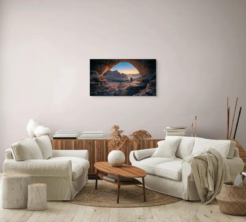 Tablou Canvas pe tema Deșertului cu Lumina, 90 x 50 cm – poza 4