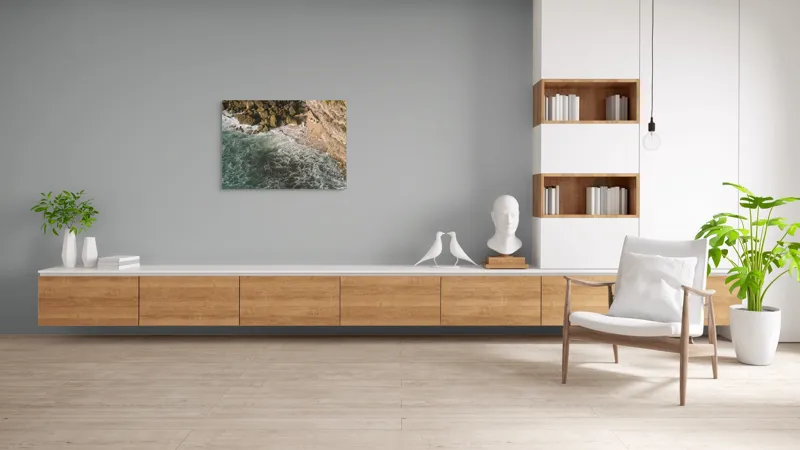 Tablou Canvas Valurile Timpului Îmbrăţişând Stâncile, 100 x 70 cm – poza 6