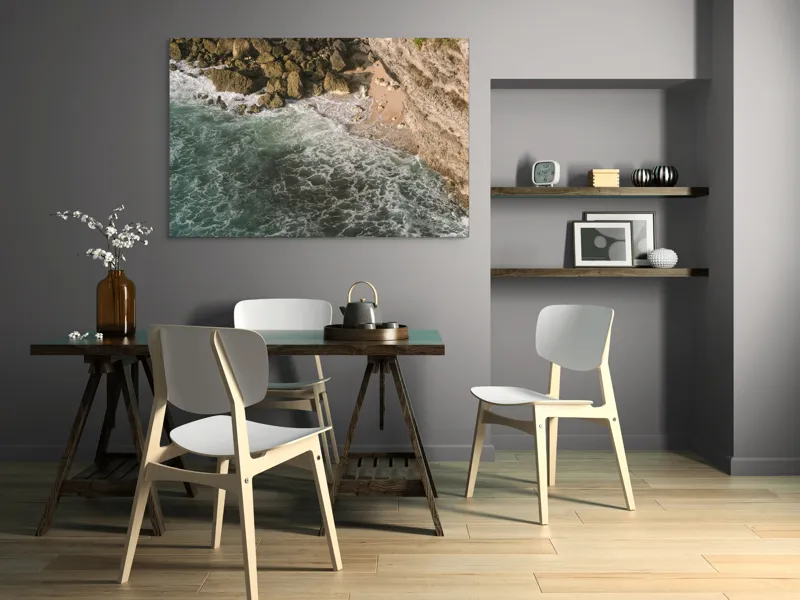 Tablou Canvas Valurile Timpului Îmbrăţişând Stâncile, 150 x 100 cm – poza 5
