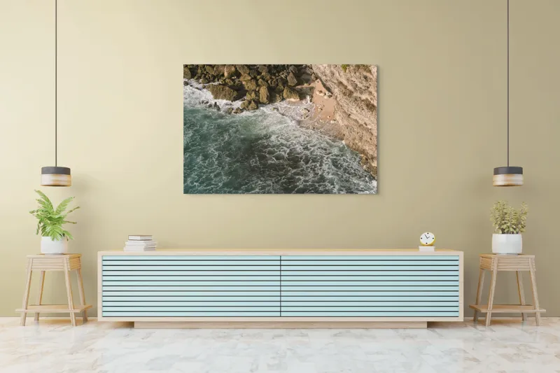 Tablou Canvas Valurile Timpului Îmbrăţişând Stâncile, 150 x 100 cm – poza 6