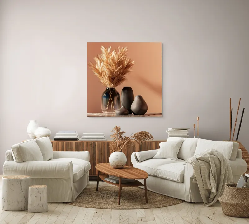 Tablou Canvas Floral Multicolor – Decor Artistic de Toamnă, 100 x 100 cm – poza 3