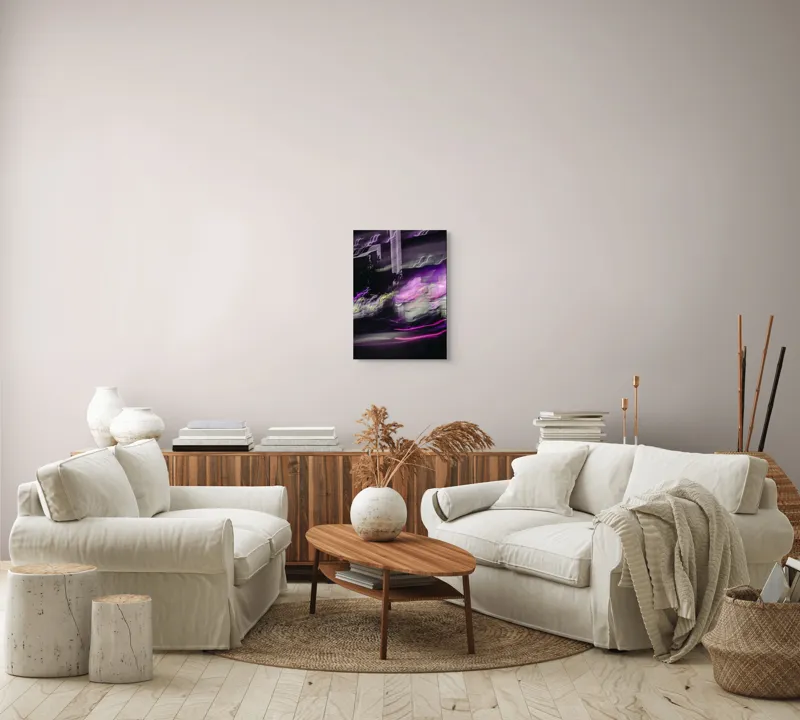 Tablou Canvas Ritmul Orașului în Lumini Violet, 39 x 54 cm – poza 5