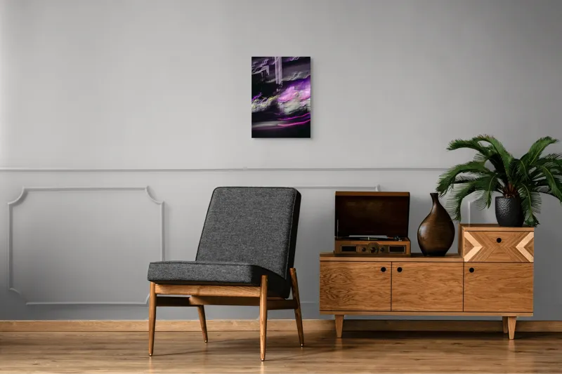 Tablou Canvas Ritmul Orașului în Lumini Violet, 39 x 54 cm – poza 8