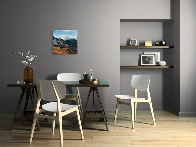 Tablou Canvas Peisaj Montan Multicolor, 50 x 50 cm – poza 8