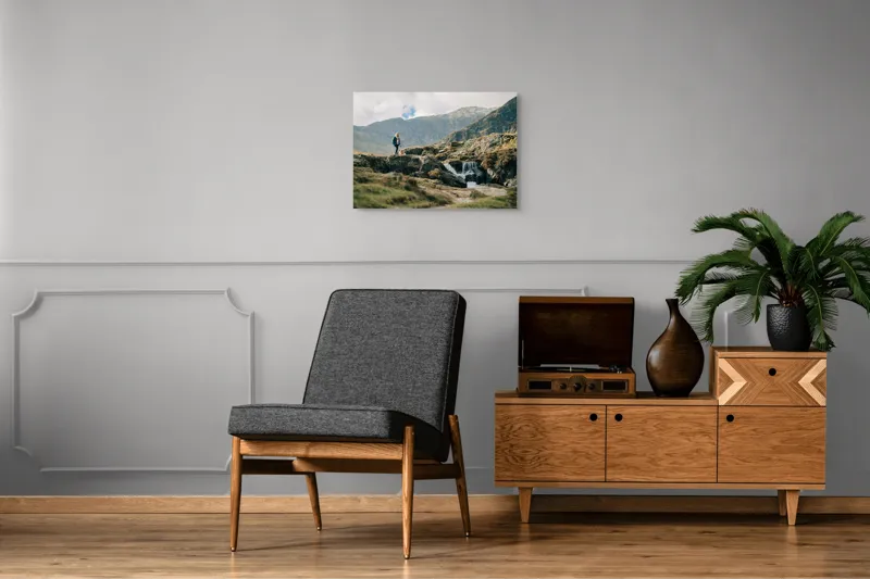 Tablou Canvas, "Drumeție pe stâncile înalte", 70 x 50 cm – poza 4