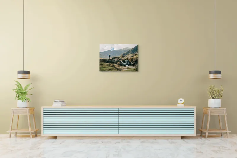 Tablou Canvas, "Drumeție pe stâncile înalte", 70 x 50 cm – poza 7