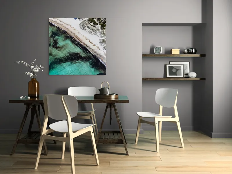 Tablou Canvas pe tema Unda mării și nisipului sălbatic, 100 x 100 cm – poza 6