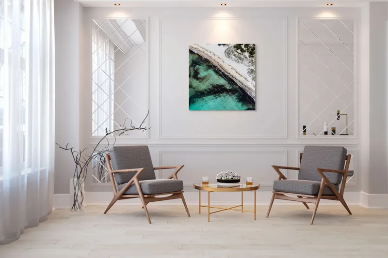 Tablou Canvas pe tema Unda mării și nisipului sălbatic, 100 x 100 cm – poza 7