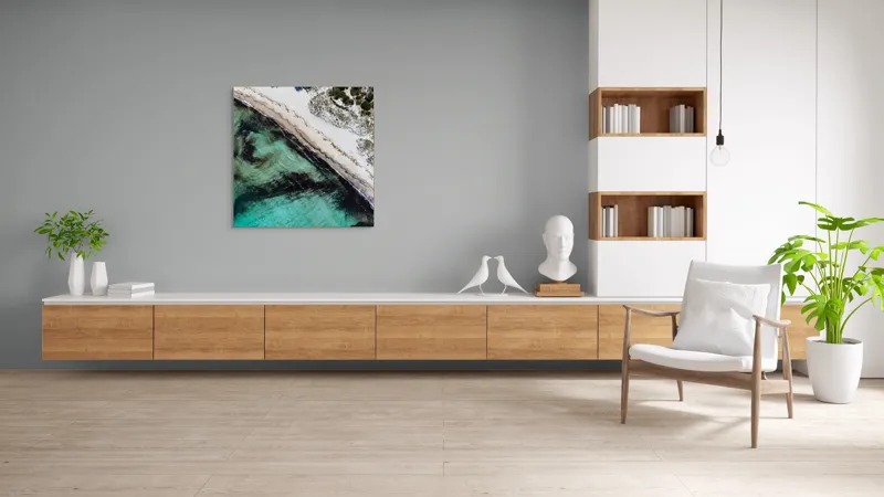 Tablou Canvas pe tema Unda mării și nisipului sălbatic, 100 x 100 cm – poza 8