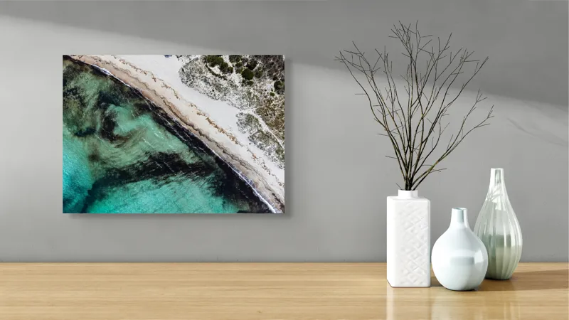 Tablou Canvas pe tema Unda mării și nisipului sălbatic, 54 x 39 cm – poza 3
