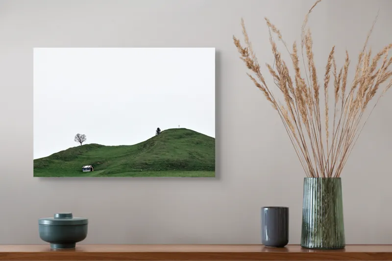 Tablou Canvas Colina Singuratică a Liniștii Verzi, 54 x 39 cm – poza 4