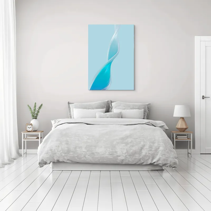 Tablou Canvas Silueta Unduitoare în Azuriu Diafan, 70 x 100 cm – poza 3