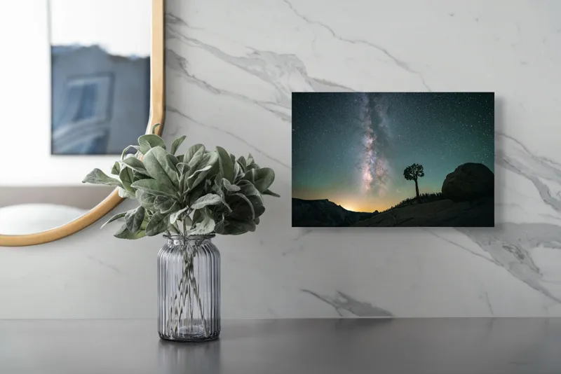 Tablou Canvas Peisaj Montan Galaxie Noapte Natură Univers, 39 x 26 cm – poza 5
