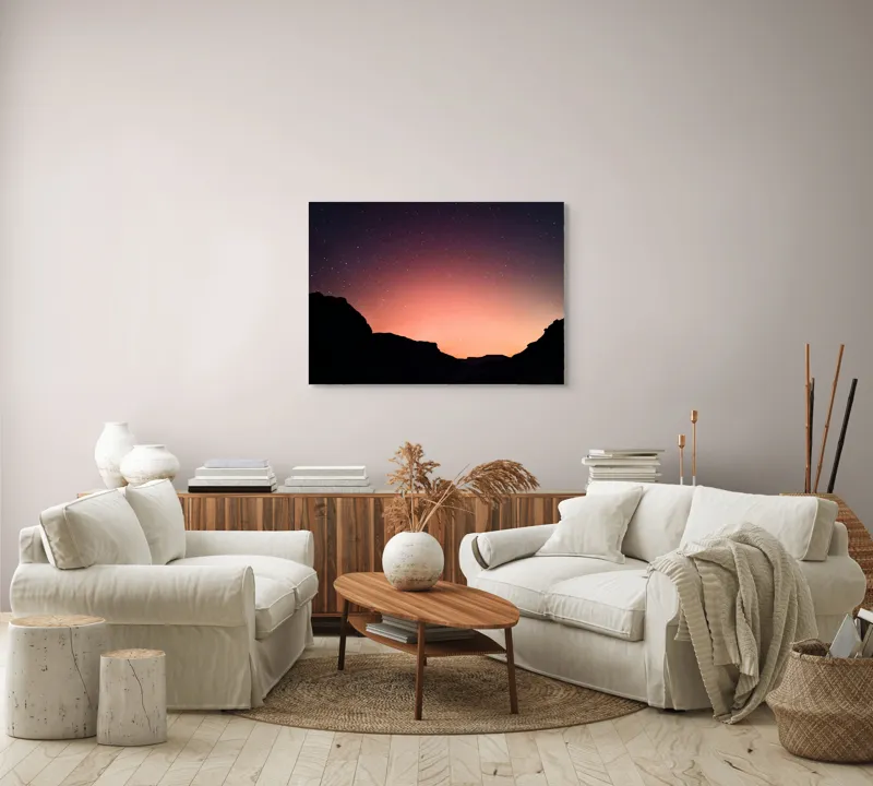 Tablou Canvas Răsărit de vis printre stele, 100 x 70 cm – poza 3