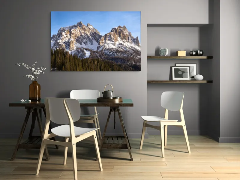 Tablou Canvas Vârfuri Majestuoase în Lumina Aurora, 150 x 100 cm – poza 5