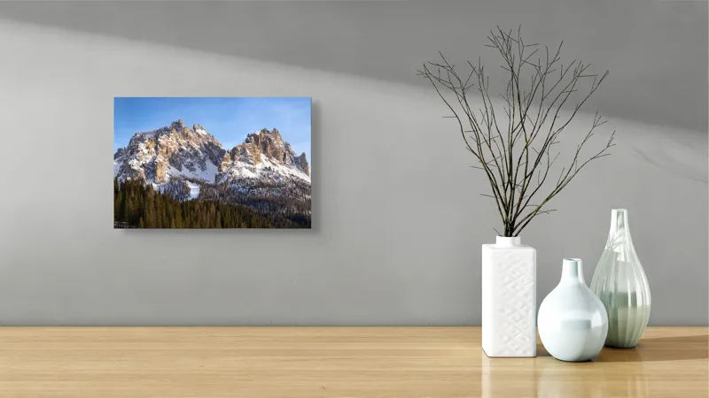 Tablou Canvas Vârfuri Majestuoase în Lumina Aurora, 39 x 26 cm – poza 8
