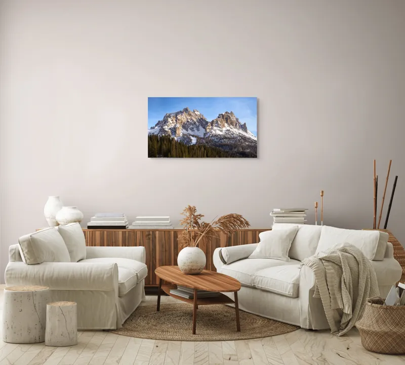 Tablou Canvas Vârfuri Majestuoase în Lumina Aurora, 90 x 50 cm – poza 4