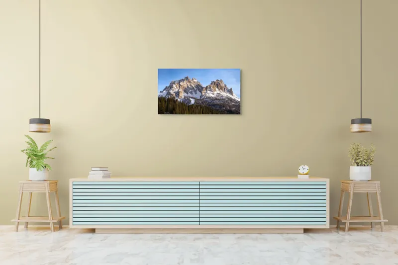 Tablou Canvas Vârfuri Majestuoase în Lumina Aurora, 90 x 50 cm – poza 5