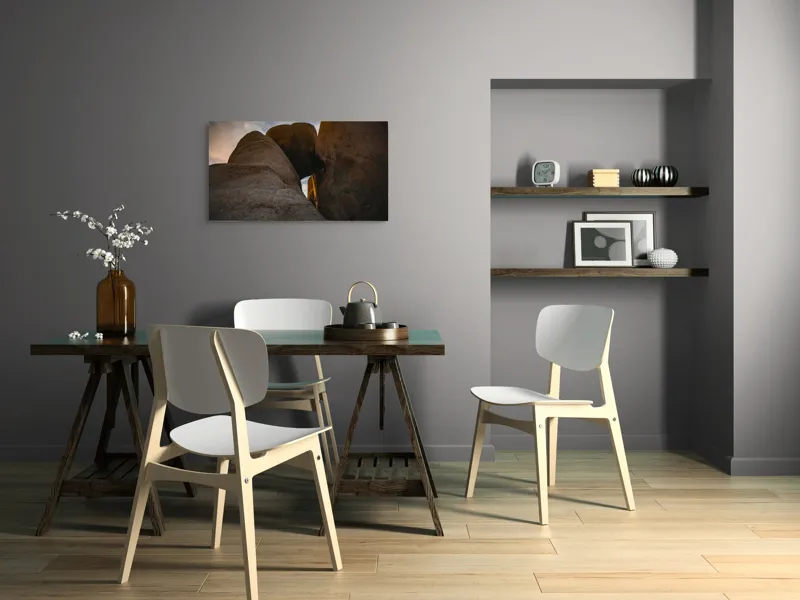 Tablou Canvas, "Bolovani uriași sub cer înstelat", Roci, Cer, Stele, Umbre, Nori, Noapte, Natură, Întuneric, 90 x 50 cm – poza 3