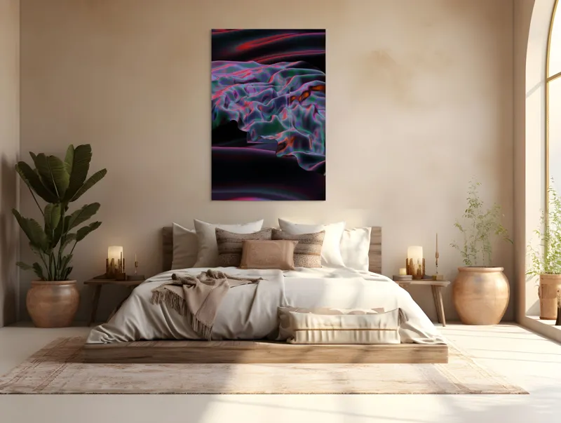 Tablou Canvas Fluxuri Cromatice în Noaptea Eternă, 100 x 150 cm – poza 3