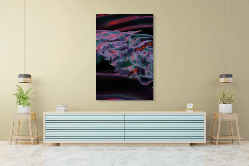 Tablou Canvas Fluxuri Cromatice în Noaptea Eternă, 100 x 150 cm – poza 4