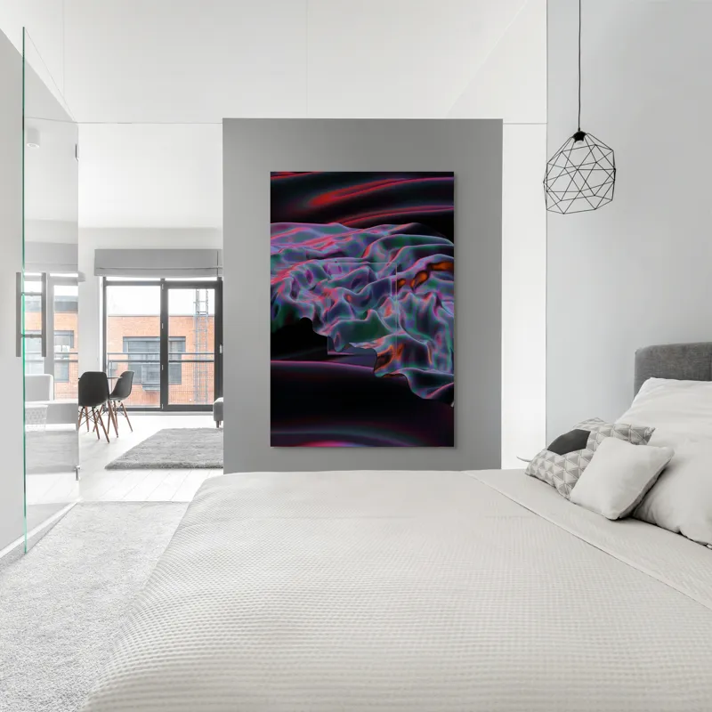 Tablou Canvas Fluxuri Cromatice în Noaptea Eternă, 100 x 150 cm – poza 5