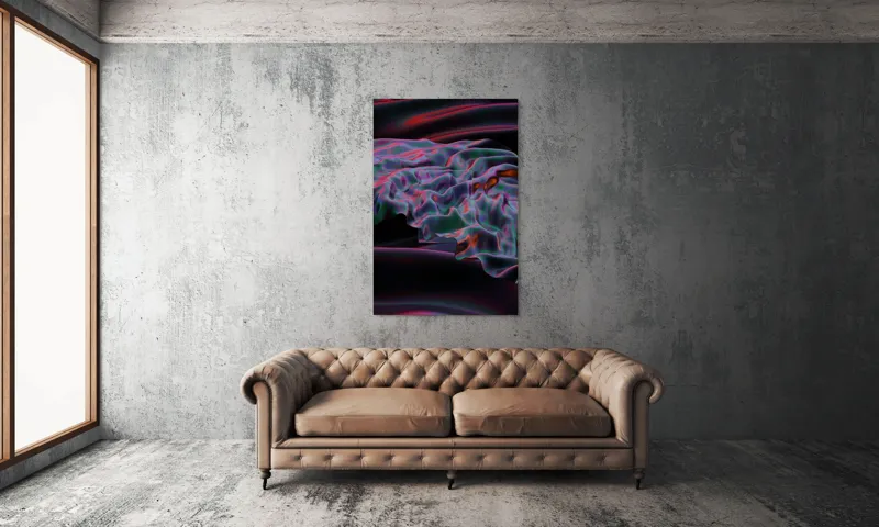 Tablou Canvas Fluxuri Cromatice în Noaptea Eternă, 100 x 150 cm – poza 6