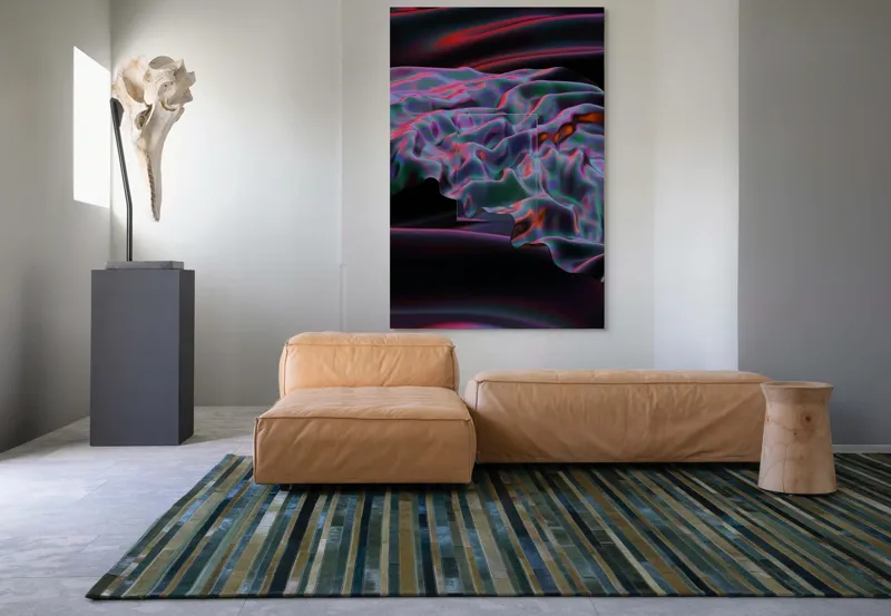 Tablou Canvas Fluxuri Cromatice în Noaptea Eternă, 100 x 150 cm – poza 7