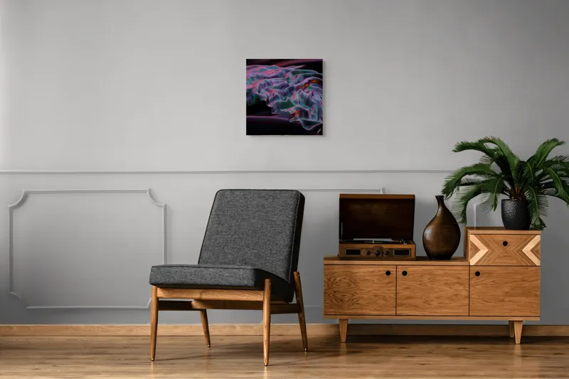 Tablou Canvas Fluxuri Cromatice în Noaptea Eternă, 50 x 50 cm – poza 6